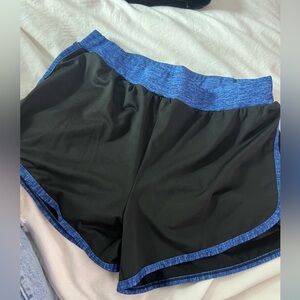Blue and Black Athletic Shorts